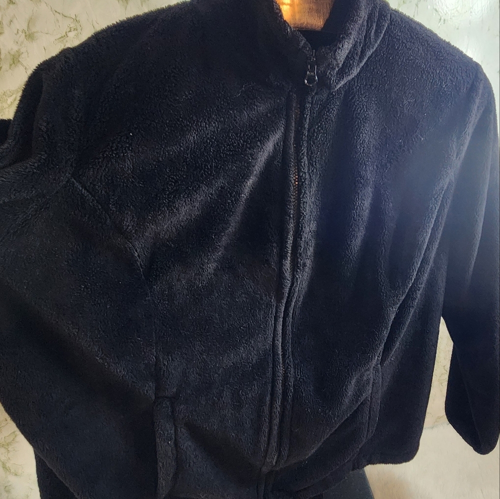 Made For Life Black Faux Fur Zip Jacket